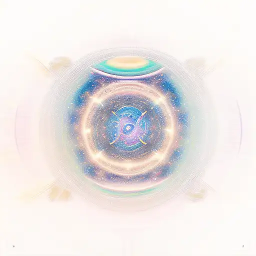 Intricate Thread Of Destiny Weaving Through A Cosmic Background