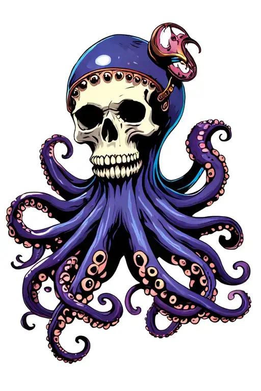 Skull Combined With Octopus