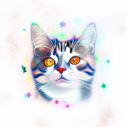 Calico Cat With Stars
