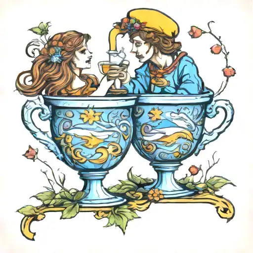 Lover's Tarot Card 2 Of Cups Tarot Card