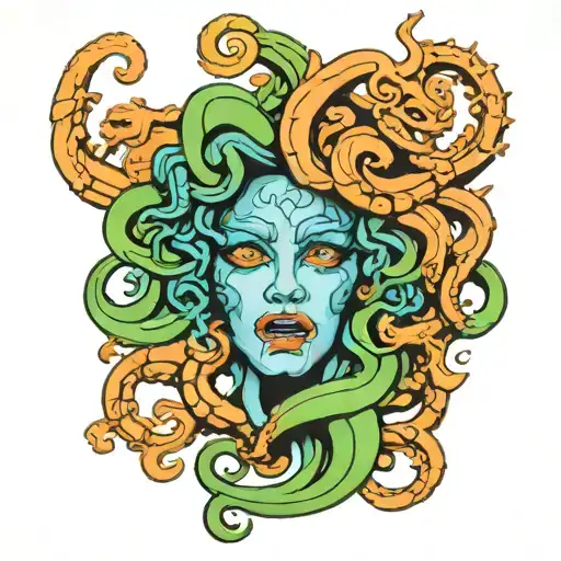 Medusa With A Semi Colon Symbol Morphing