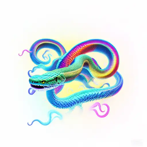 Vaper Wave Chromatic Aberration Snake
