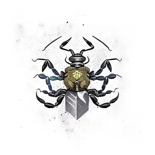 Scorpion Wrapped Around A Sword