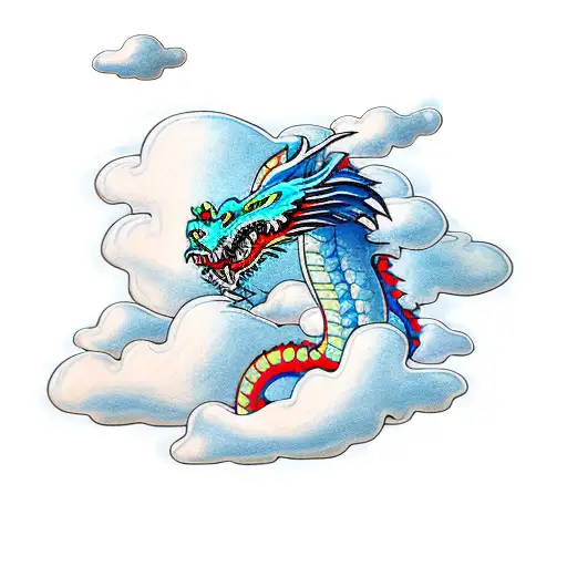 Clouds With Dragon Flying