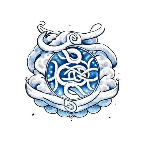 Nordics Runes With Cloud