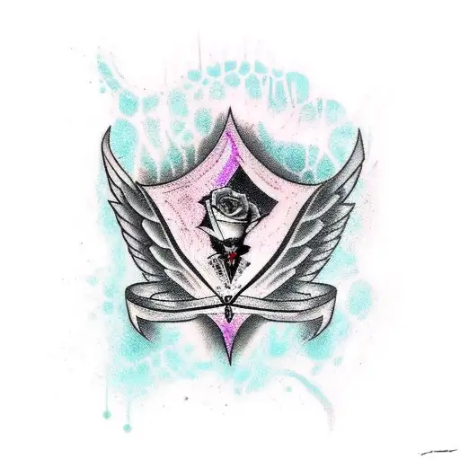 A Gothic And Edgy Tattoo Incorporating Elements Of E-girl Fashion