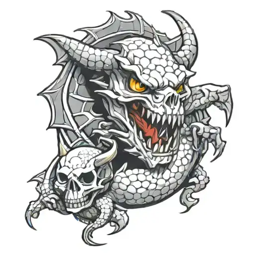 Skulls Golf Ball Dragon