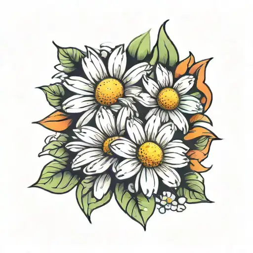 Daisy Petals Colored