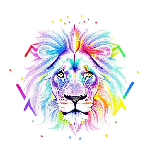 Lion With Rainbow