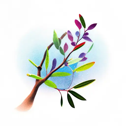 A Bird Is Flying While Holding An Olive Branch