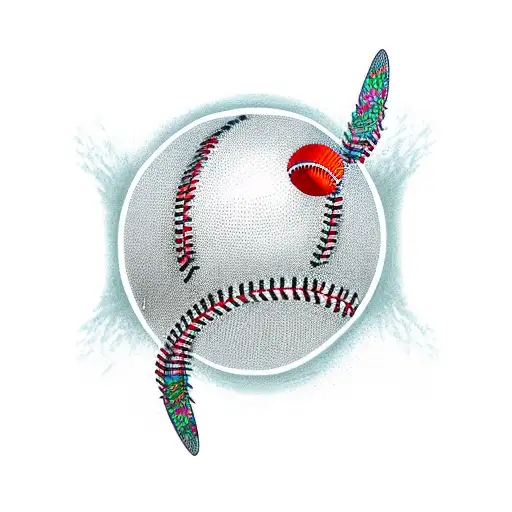 Baseball With Hummingbird