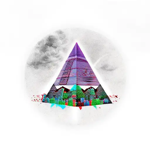 Manhattan Sky Line With Egyptian Pyramid