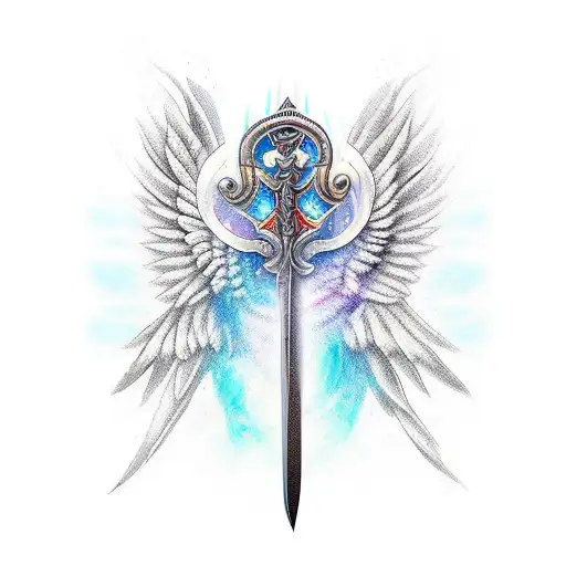 Sword With Wings At The Top