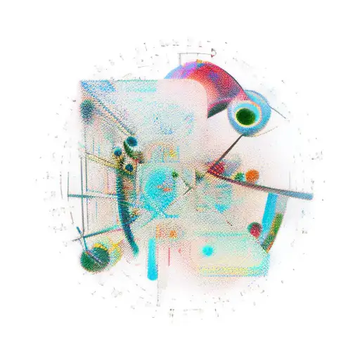 Abstract Representation Of A Famous Post-modern Art Piece