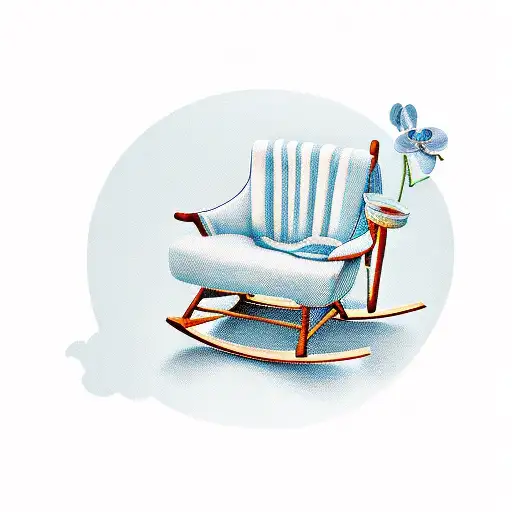 Orchid Coffee Cup Rocking Chair