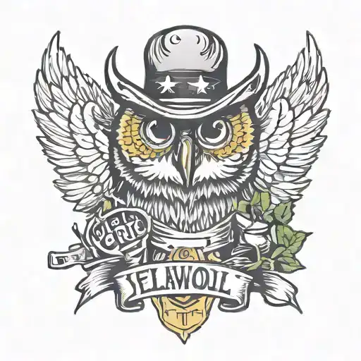 Yelawolf Slumerican Style Tattoo With Owls Music Notes Weed And Whiskey