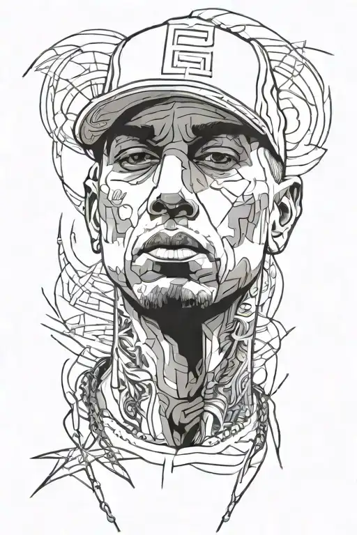 Tattoo Eminem Face Portrait