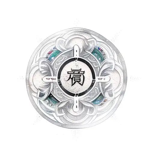 A Tattoo Design Representing The Five Elements In Chinese Philosophy