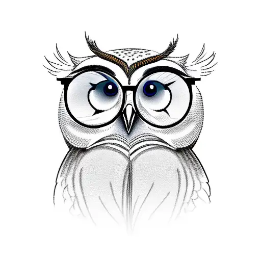 Scholarly Owl With Glasses