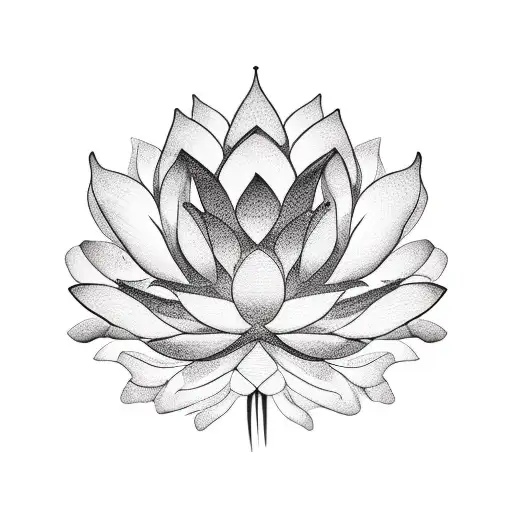 Lotus Flower With Root In Mud