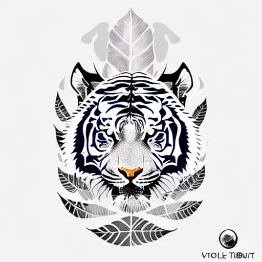 Moon Leaf Tiger Tribal