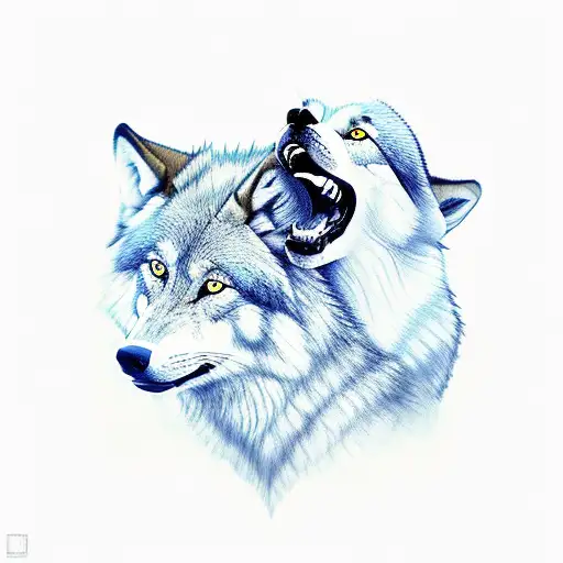 Father And Sons Embracing As Wolves