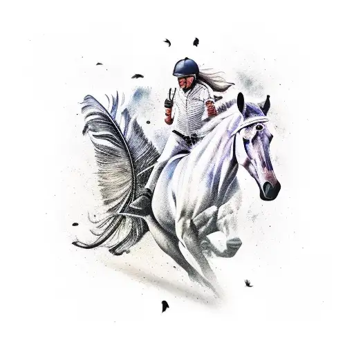 Feather With Horse Inside