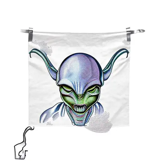 An Alien Wearing A Mason's Apron
