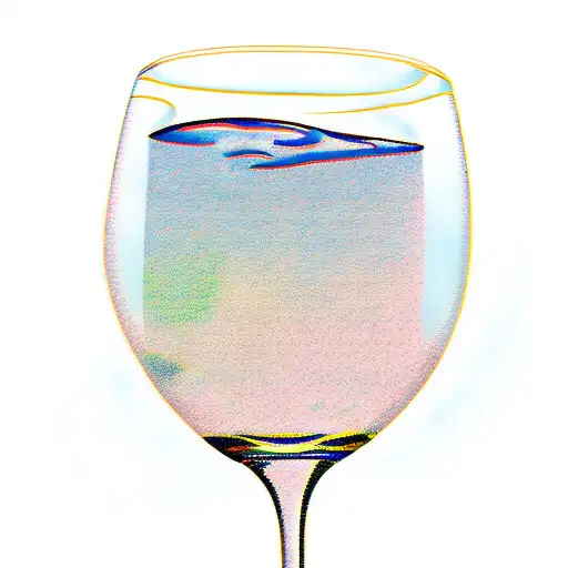 Wine Glass With Jersey Shore Ocean
