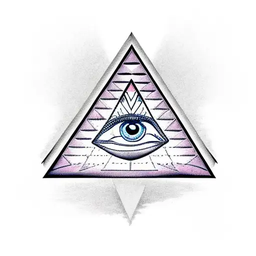 Libra With Evil Eye In A Pyramid