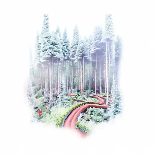 A Motocross Track Winding Through A Mystical Forest Filled With Enchanted Creatures
