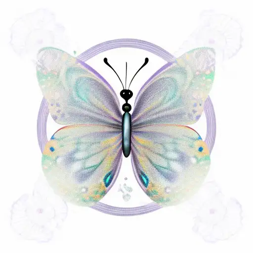 Butterfly's With Flowers Wrapped In Music