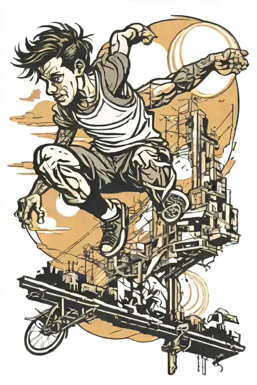 Freerunning Against The Sunset