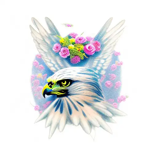 Hawk With Flowers And Quote Your Ultimate Sacrifice Gave Me My Greatest Strength