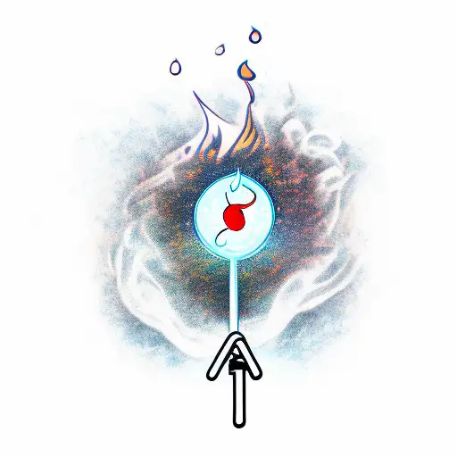 Stickman Pouring Gas Over Fire