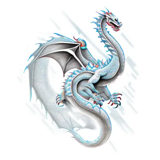 Chemical Elements Forming A Dragon Shape