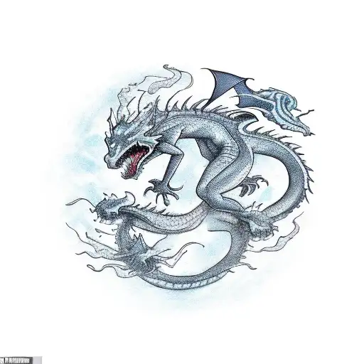 A Bmx Rider Performing A Trick With A Dragon As Their Shadow