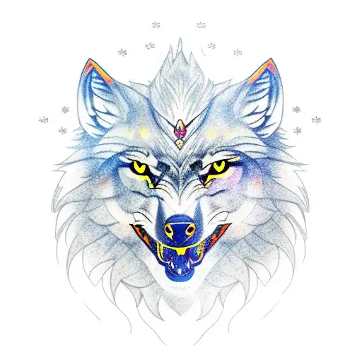 Wolf Owl And Lion Together