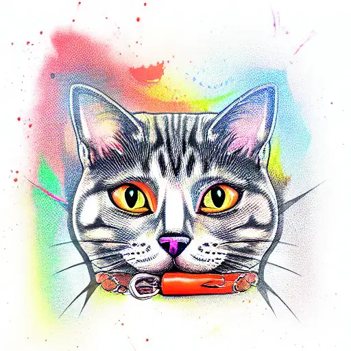 Cat Orange Red Rap Gansta Friend