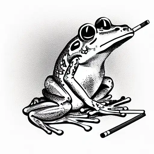 Frog With Cigarette
