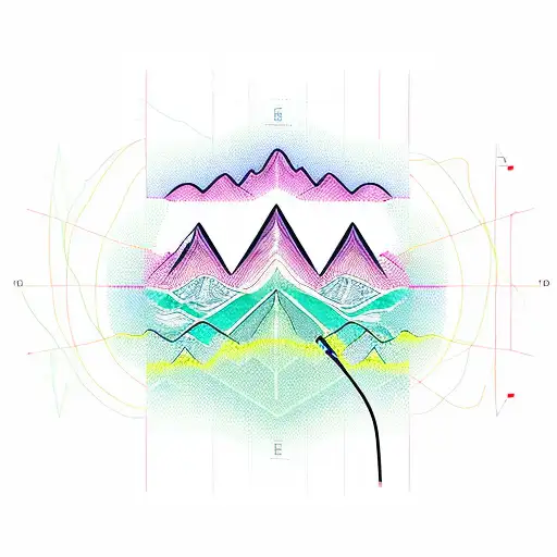 A Detailed Electrocardiogram Pattern Forming The Shape Of A Mountain Range