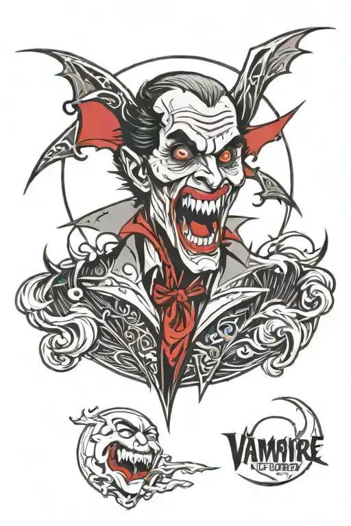 Vampire In Front Of A Moon