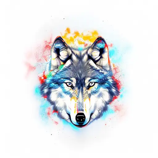 Wolf Head With Sharingan Eye