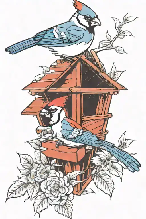 Cardinal And Bluejay