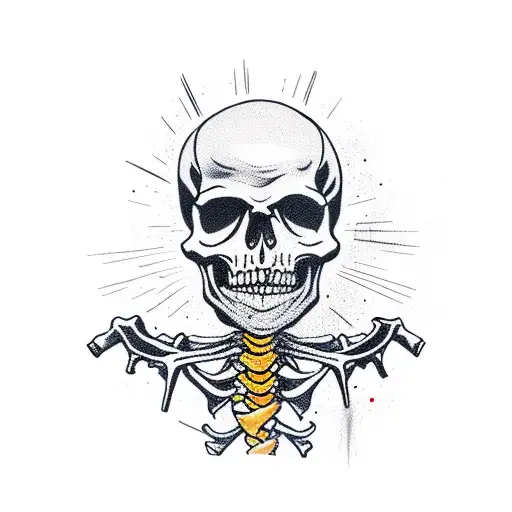 Ull-sized Skeleton In The Clothes Of A Punk