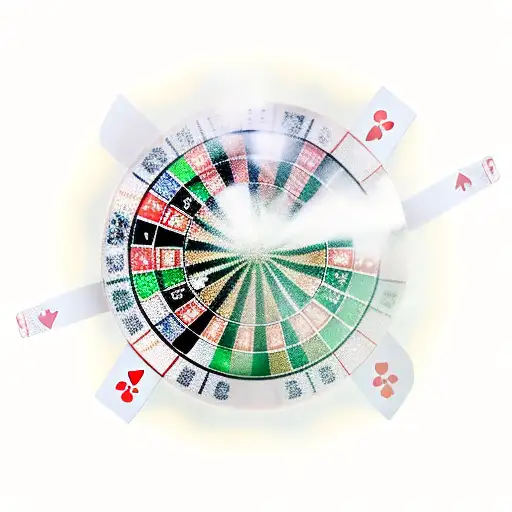 A Roulette Wheel Made Up Of Marijuana Leaves And Playing Cards