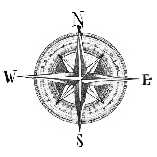 A Compass With Musical Notes As The Directions