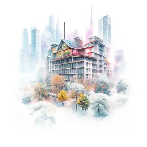 A Gritty Cityscape Transformed By Radiant Silver Aura Revealing Hidden Nature