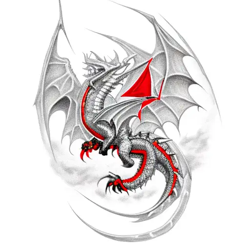 Black And Red Dragons