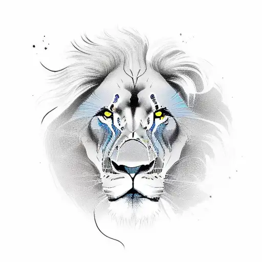 Lion Breaking The Barrier Of Life